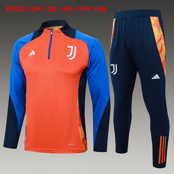 Niños Sudadera De Training Juventus 2024-2025 Naranja Azul 3